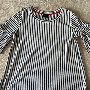 W5 Navy and White Striped Long Sleeve Top